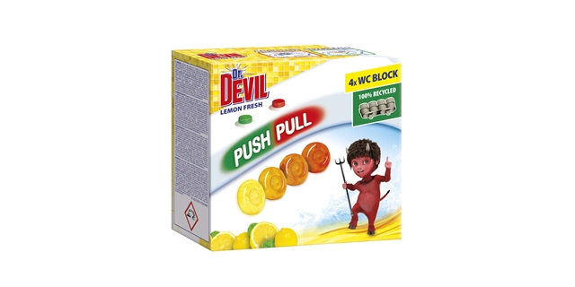 Dr. DEVIL WC PUSH PULL GEL 4x20 g Lemon Fresh                                                                                                                                                                                                             